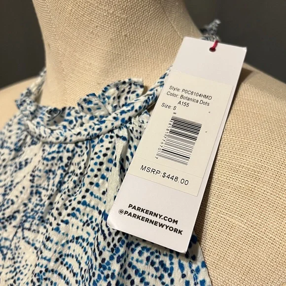 Parker Women's Halter Tiered Kyra Dress Botanica Dots - Picture 3 of 5